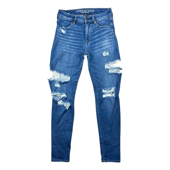 American Eagle Outfitters Denim - American Eagle hi-rise jegging super stretch x distressed jeans